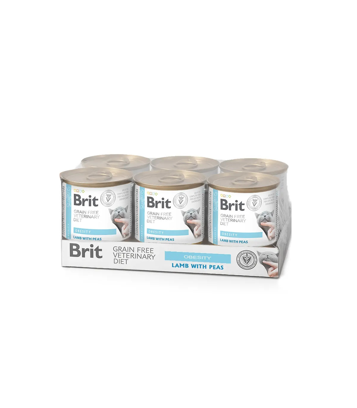Brit VD Cat Obesity Húmedo Cordero 6x200gr | Dieta Gato Control Peso