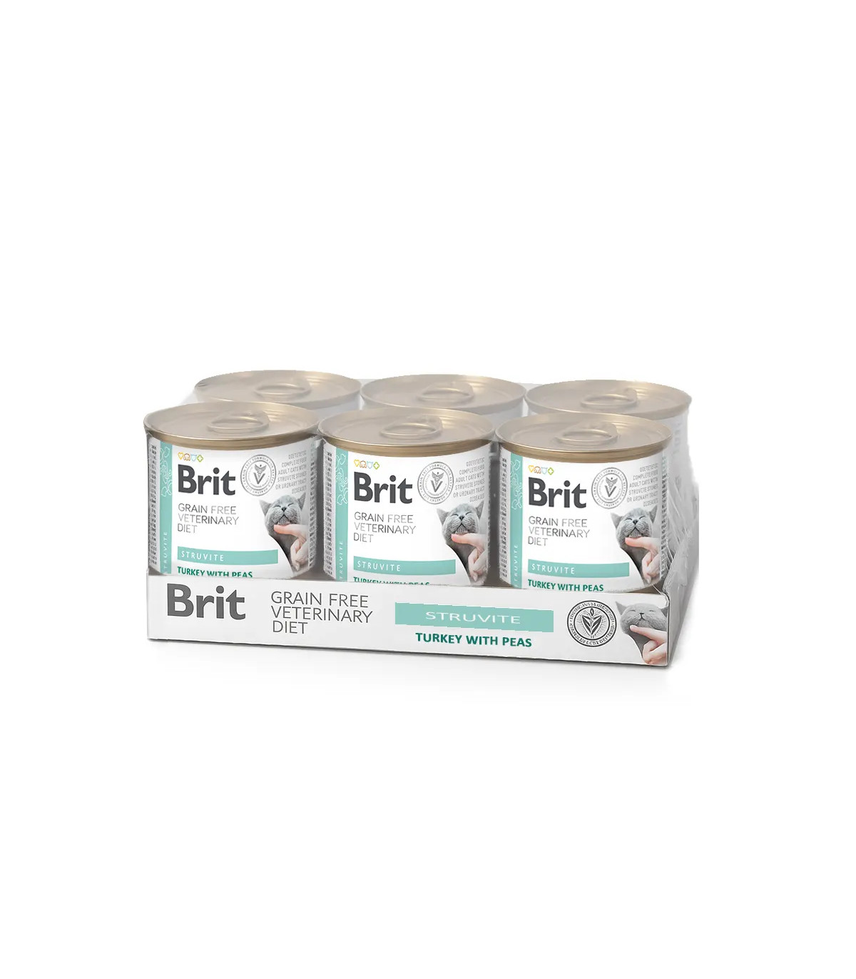 Brit VD Cat Struvite Húmedo Pavo 6x200gr | Gato Cálculos Urinarios