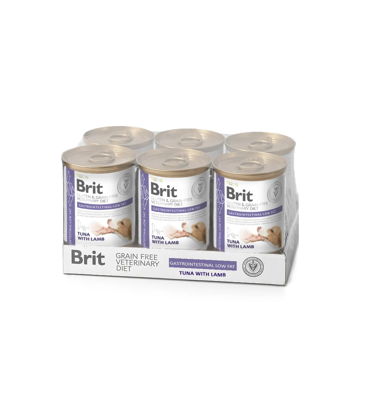 Brit VD Dog Gastrointestinal Low-Fat Húmedo Atún Cordero 6x400gr | Perro Pancreatitis Baja Grasa