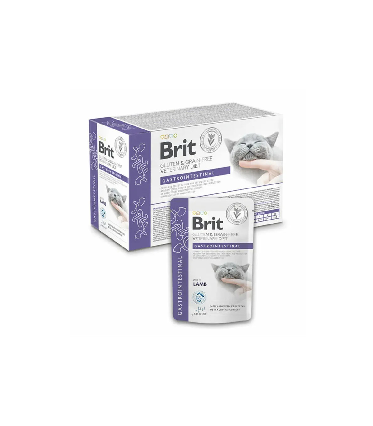 Brit VD Cat Gastrointestinal Húmedo Pollo Cordero 12x85gr | Gato Diarrea