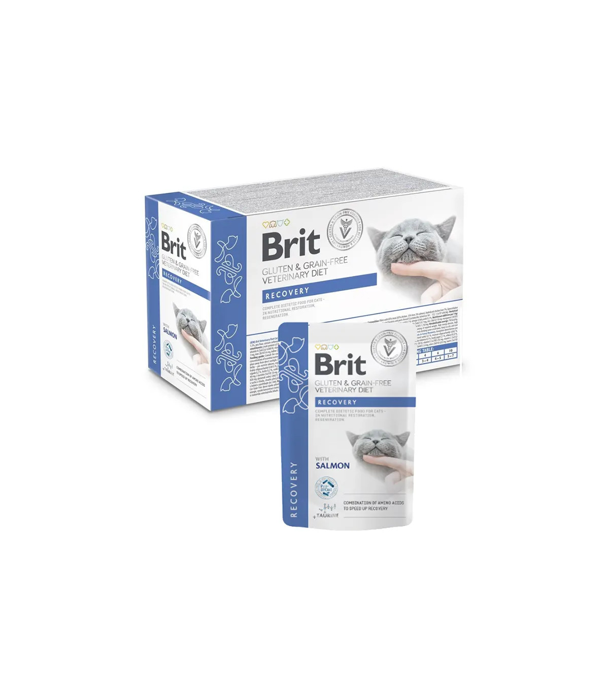 Brit VD Cat Recovery Húmedo Salmón Pollo 12x85gr | Gato Convalecencia