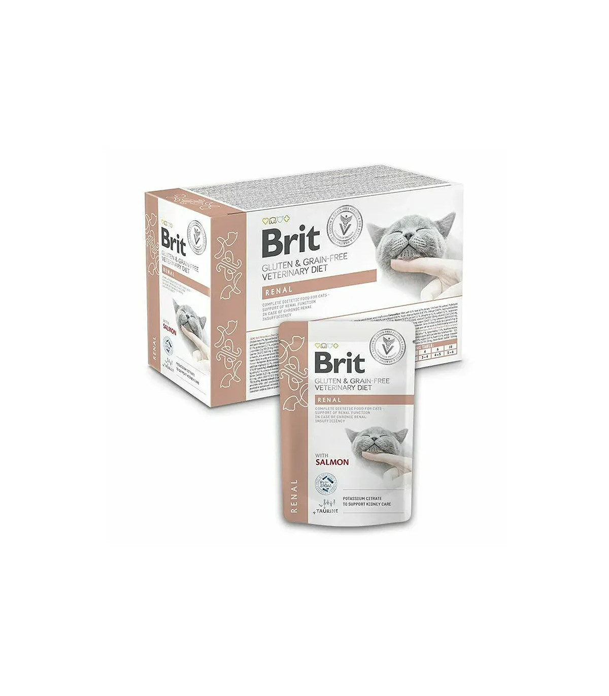 Brit VD Cat Renal Húmedo Pollo Salmón 12x85gr | Gato Insuficiencia Renal