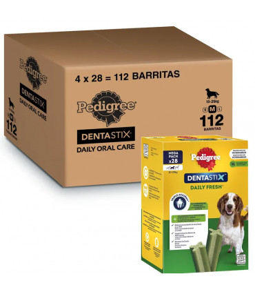 Pedigree Dentastix Fresh Mediano Multipack 4x28ud (112 Barritas)