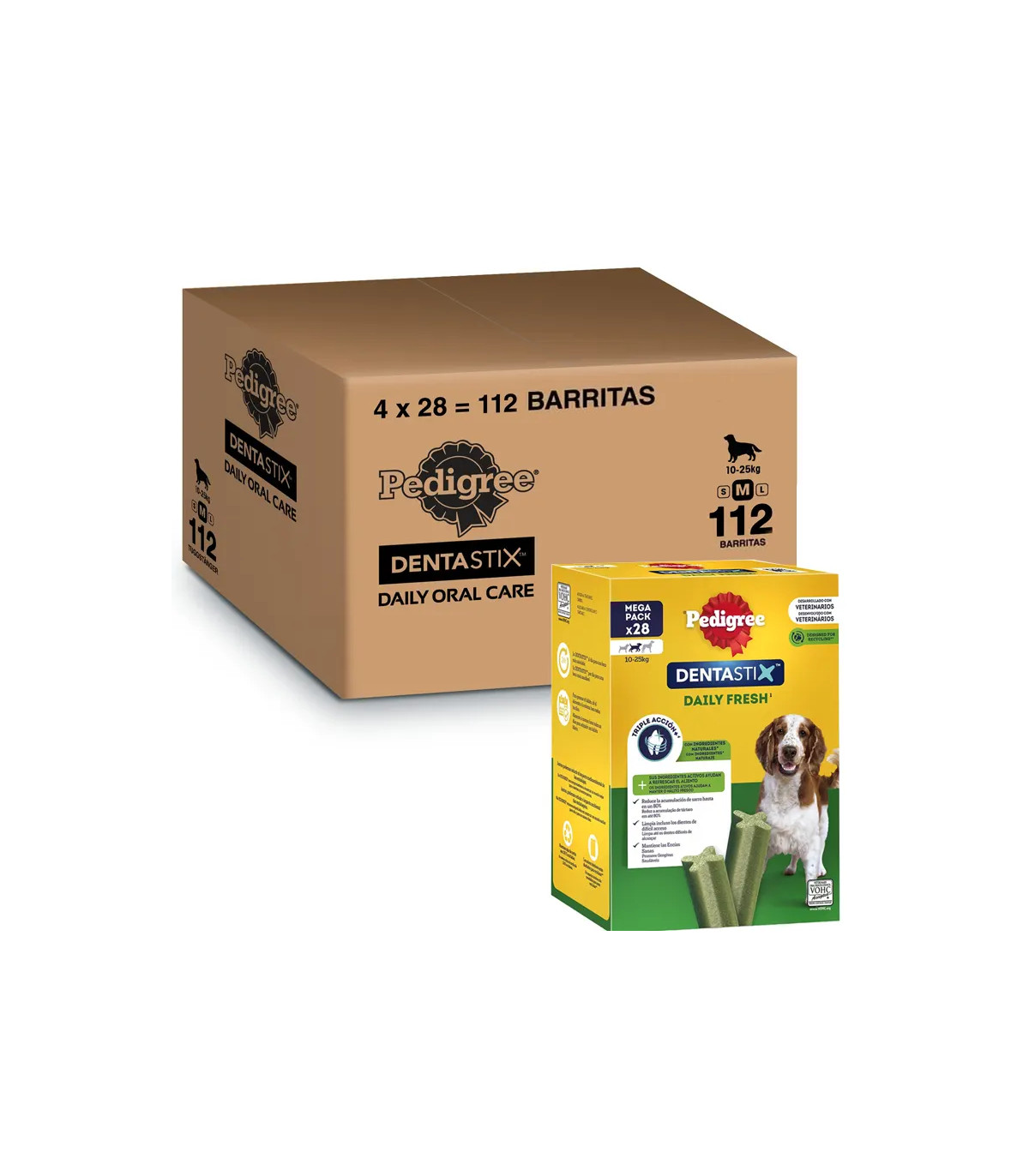Pack Ahorro Dentastix Fresh Mediano 112ud | Aliento fresco | Mal Aliento Perro