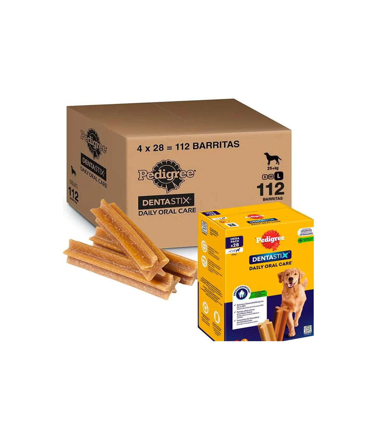 Pack Ahorro Dentastix Grande 112 sticks | Cuidado Dental Perro Grande