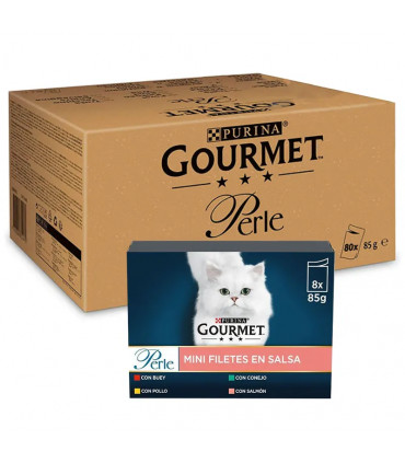 Pack Ahorro Gourmet Perle Finas Láminas 80x85g | Comida Húmeda Gato