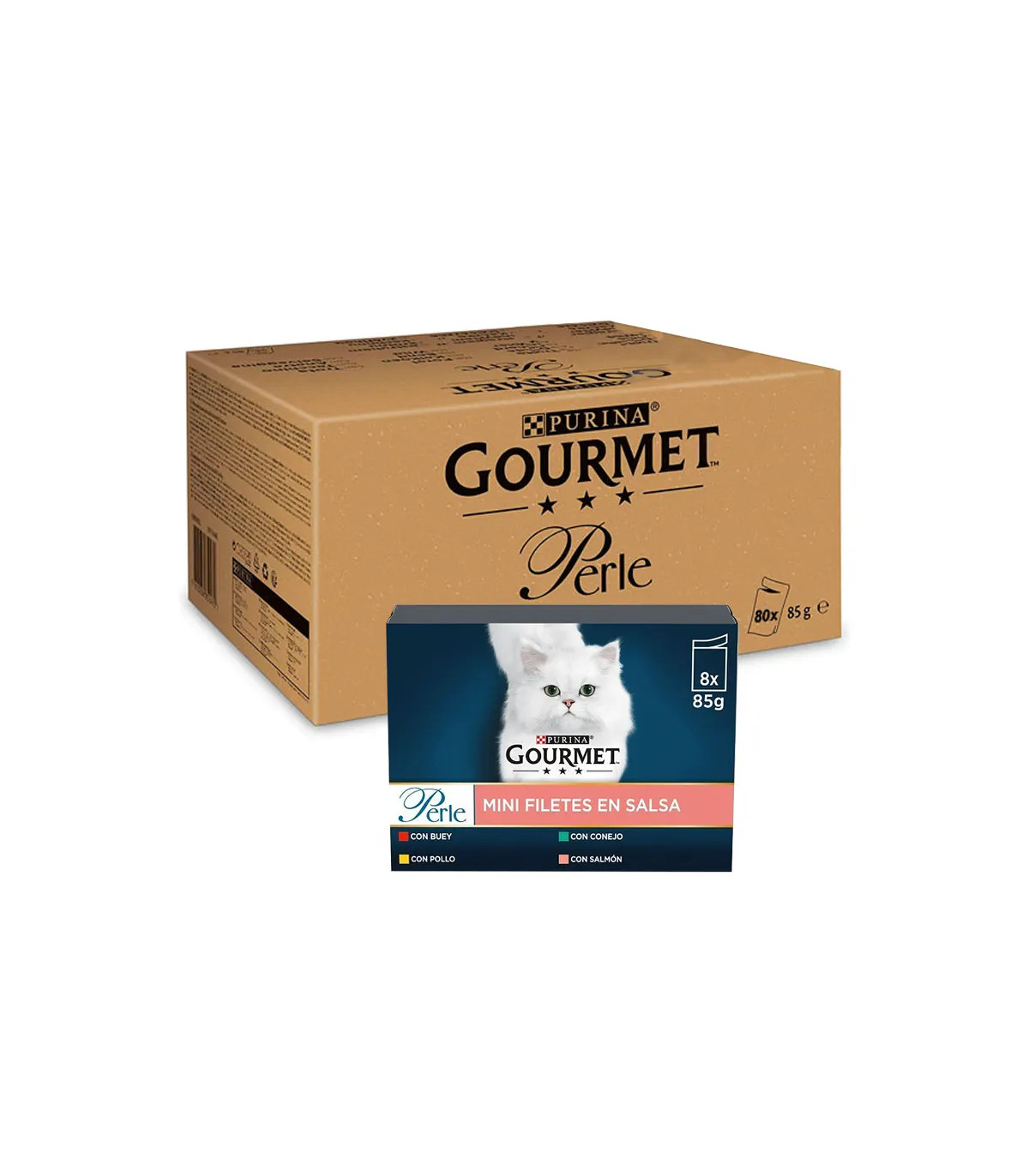 GOURMET PERLE Finas laminas en Salsa 10x(8x85g)