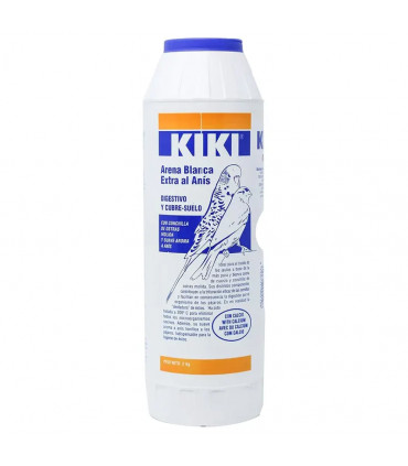 KIKI Arena Blanca con Anís 2kg | Lecho Higiénico para Pájaros