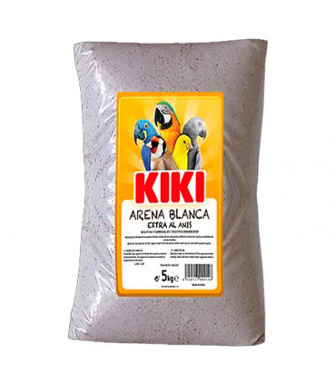 KIKI Arena Blanca con Anís 5kg | Formato Ahorro para Jaulas