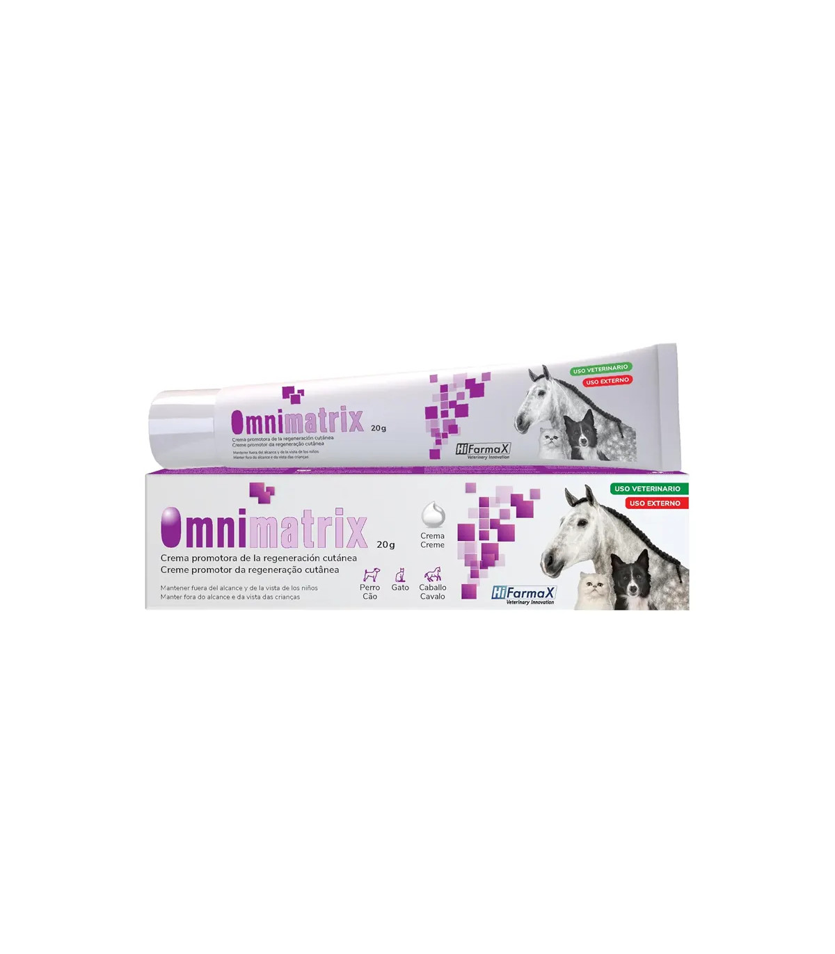 Omnimatrix 20g | Crema Cicatrizante para Perros, Gatos y Caballos | Hifarmax