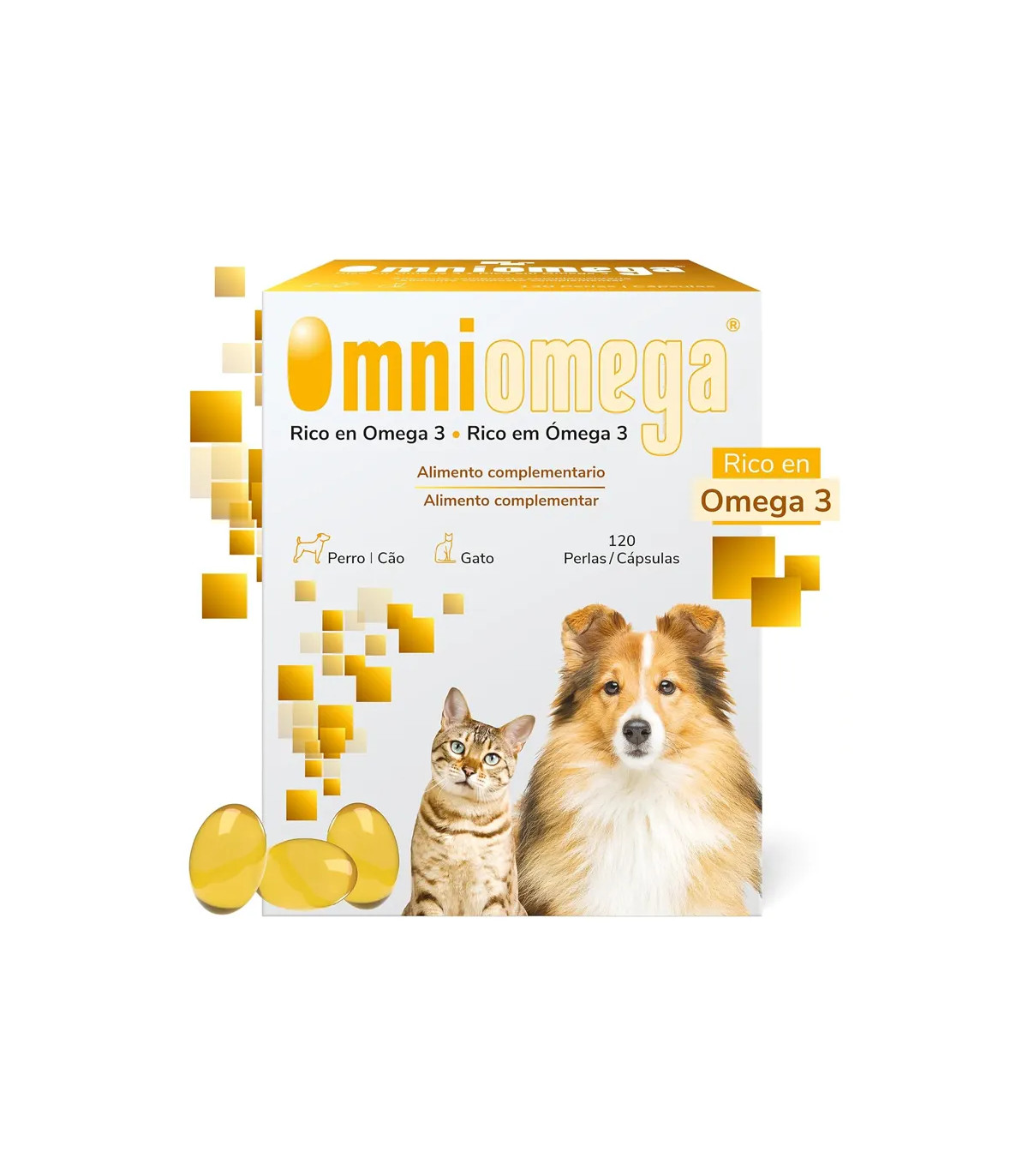 Omniomega 120 Perlas | Omega 3 para Perro y Gato | Piel y Pelo