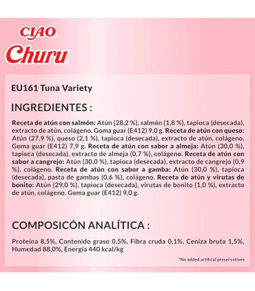 Churu Atún Pack Ahorro 60x14g | Snack Cremoso Gato | Inaba