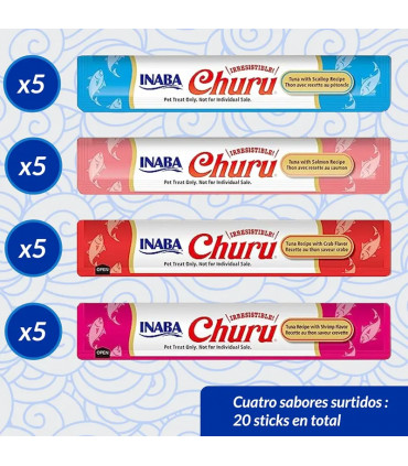 Churu Atún y Marisco 20x14g | Snack Gourmet para Gato