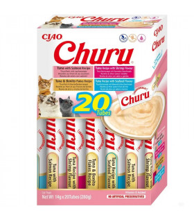 Churu Atún y Marisco 20x14g | Snack Gourmet para Gato