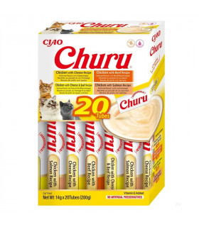 Churu Pollo y Buey 20x14g | Snack Cremoso | Sabores Granja