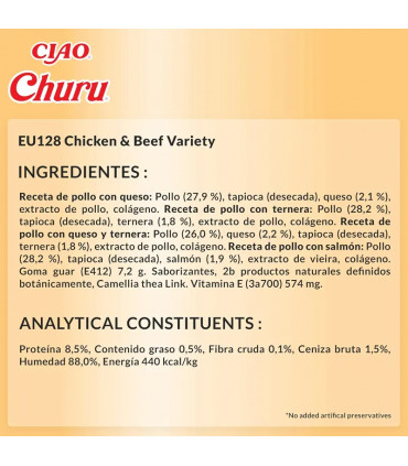 Churu CAT Variedades de Pollo con Buey (20x14g)
