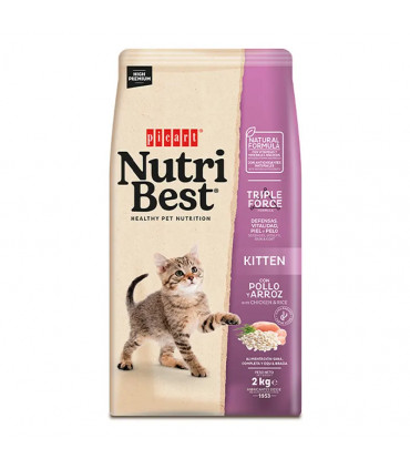 Nutribest Kitten Pollo Arroz 2kg | Pienso Gato Baby Fresco