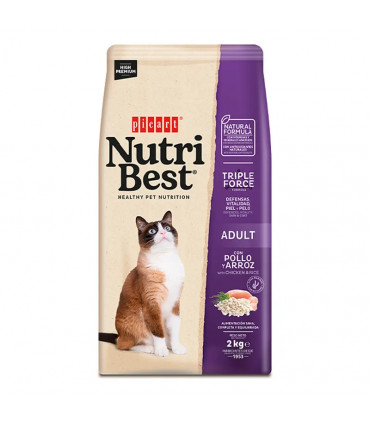 Nutribest Cat Pollo Arroz 2kg | Pienso Gato Hogar