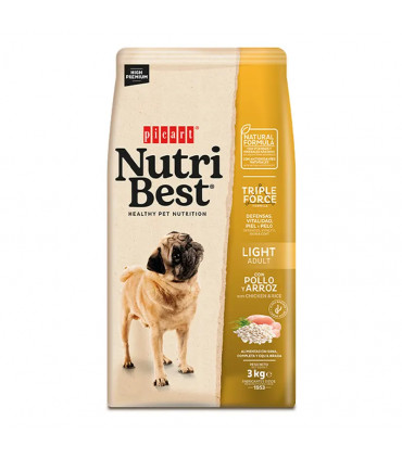 Nutribest Adult Light Pollo Arroz 3kg | Pienso Perros Sobrepeso