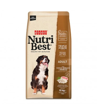 Nutribest Adult Cerdo Iberico y Arroz 15kg | Pienso Premium Perros