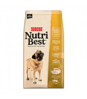 Nutribest Adult Light Pollo Arroz 15kg | Pienso Adelgazante Perros