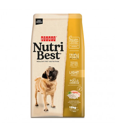 Nutribest Adult Light Pollo Arroz 15kg | Pienso Adelgazante Perros
