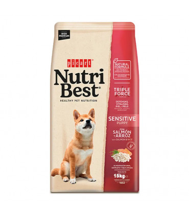 Nutribest Puppy Sensitive Salmon y Arroz 15kg | Pienso Cachorros Sensibles