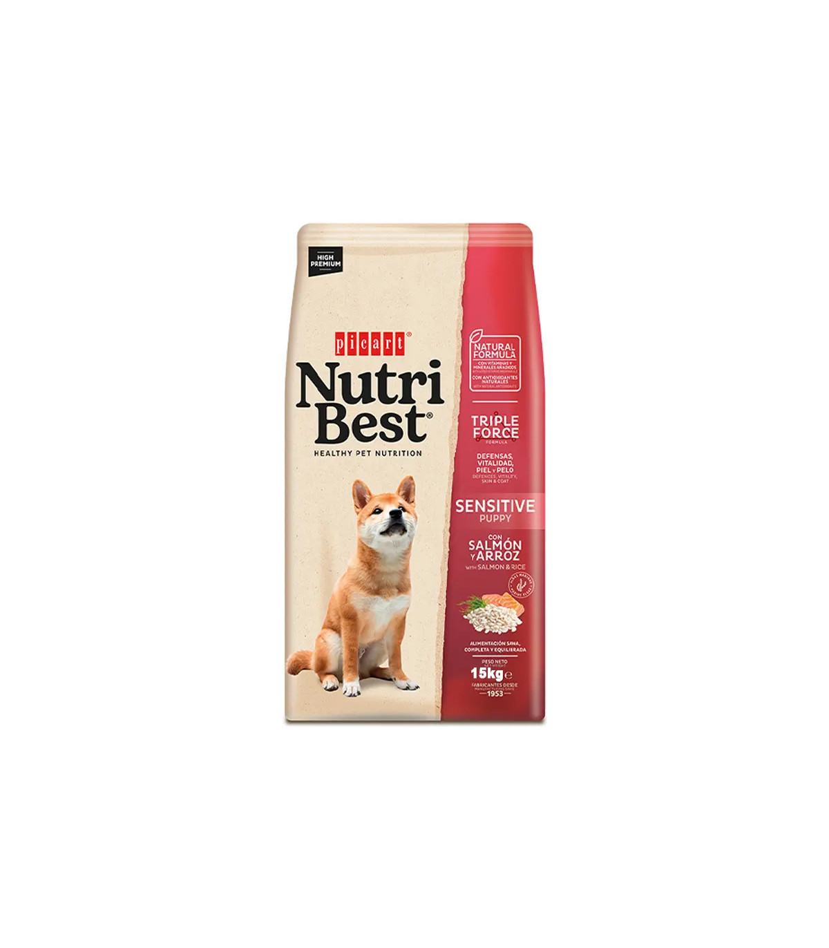 Nutribest Puppy Sensitive Salmon 15kg | Pienso Cachorro Piel