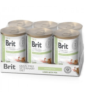 Diabetes molhado para cães 6x400gr | Brit veterinário dieta úmida