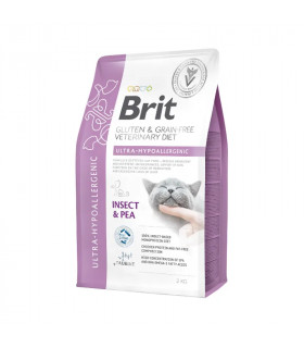 Ultra hipoalergênico para gatos 2kg | Dieta seca veterinária brit