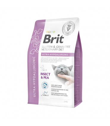 Ultra Hipoalergénico para Gatos 2kg | Brit Veterinary Diet Seco