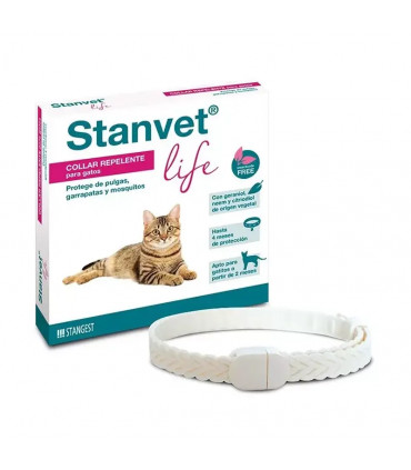 Collar Antiparasitario Natural Stanvet Life Gato