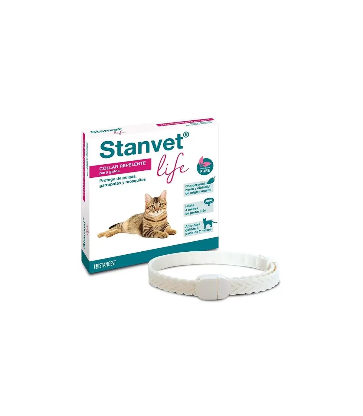 Collar Antiparasitario Natural Stanvet Life Gato