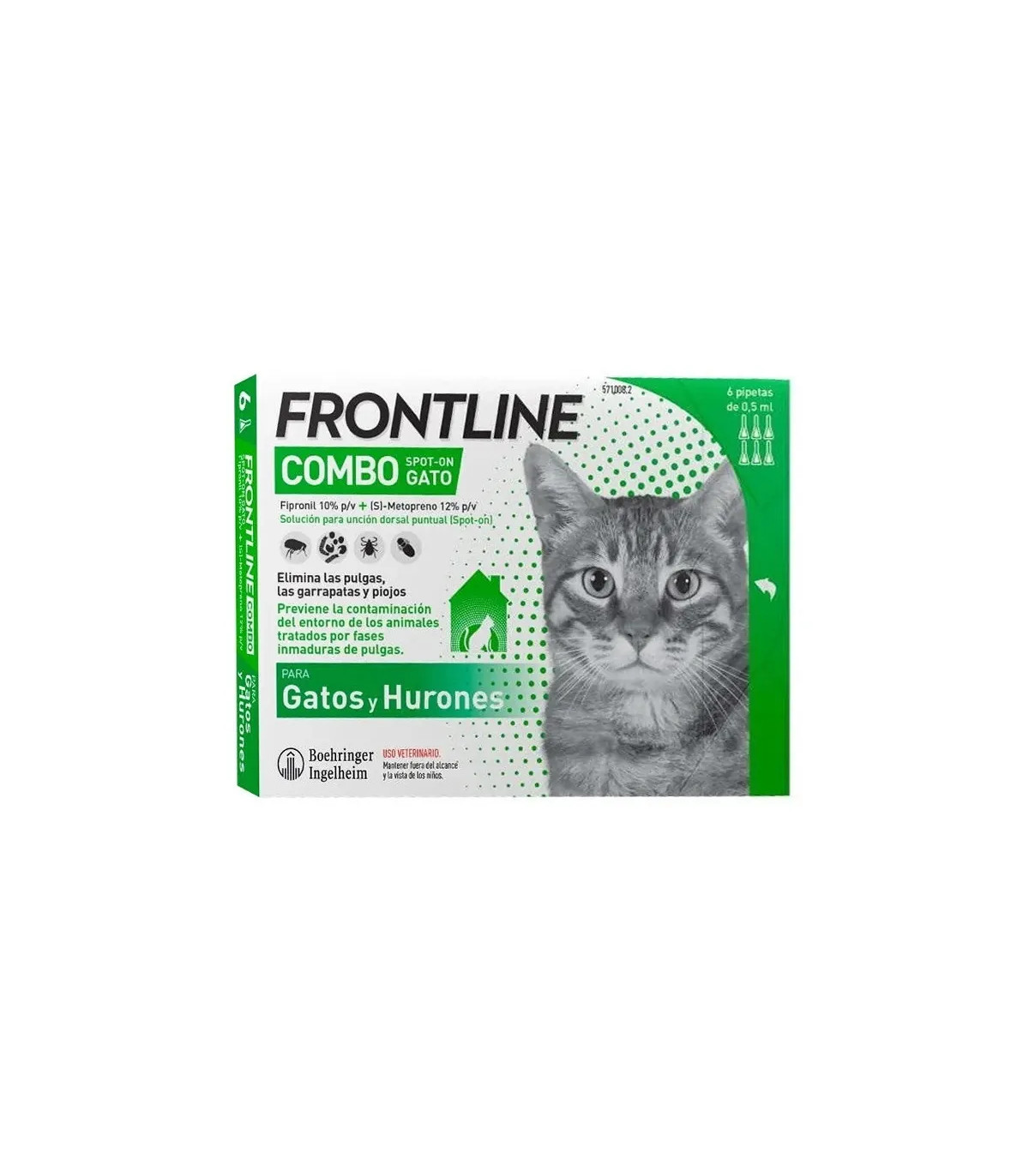 Frontline Combo Gatos 6 Pipetas Pack Ahorro | Boehringer