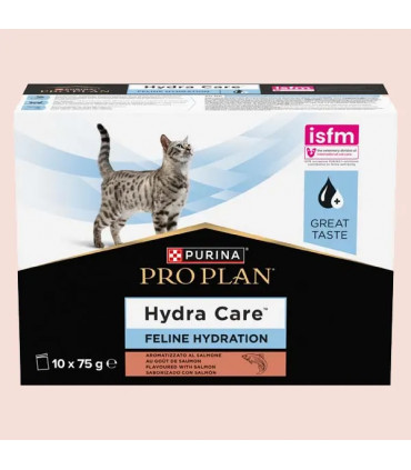 Hydra Care Hydrat (10x75G) Sálmon: Suplemento de hidratação para gatos adultos